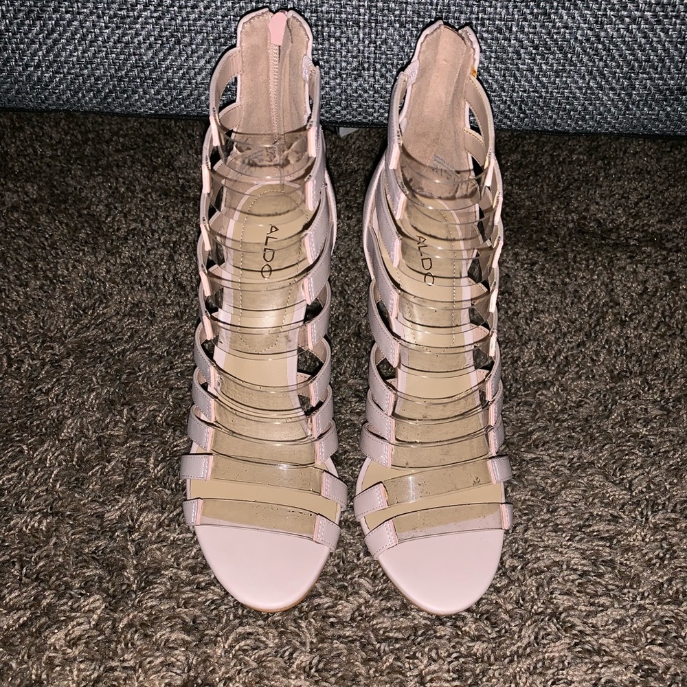 Aldo blush pink and clear heel